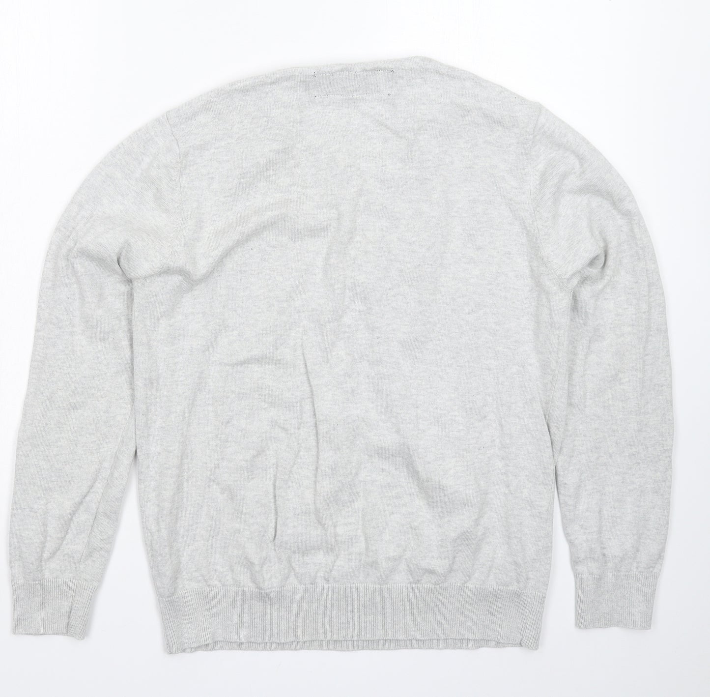 Outrage Mens Grey  Knit Pullover Jumper Size L