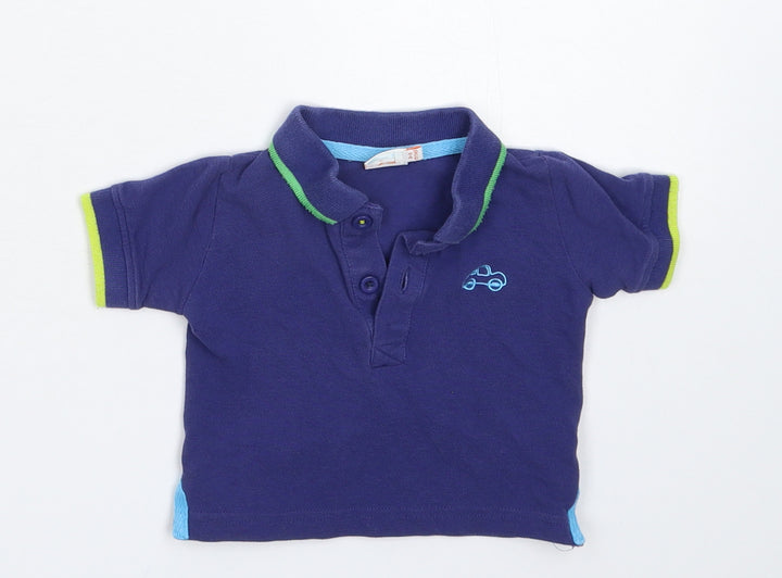 Blue Zoo Baby Blue   Basic Polo Size 0-3 Months