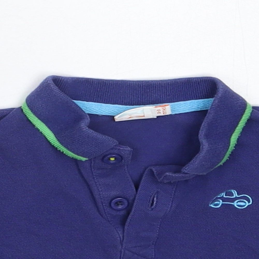 Blue Zoo Baby Blue   Basic Polo Size 0-3 Months