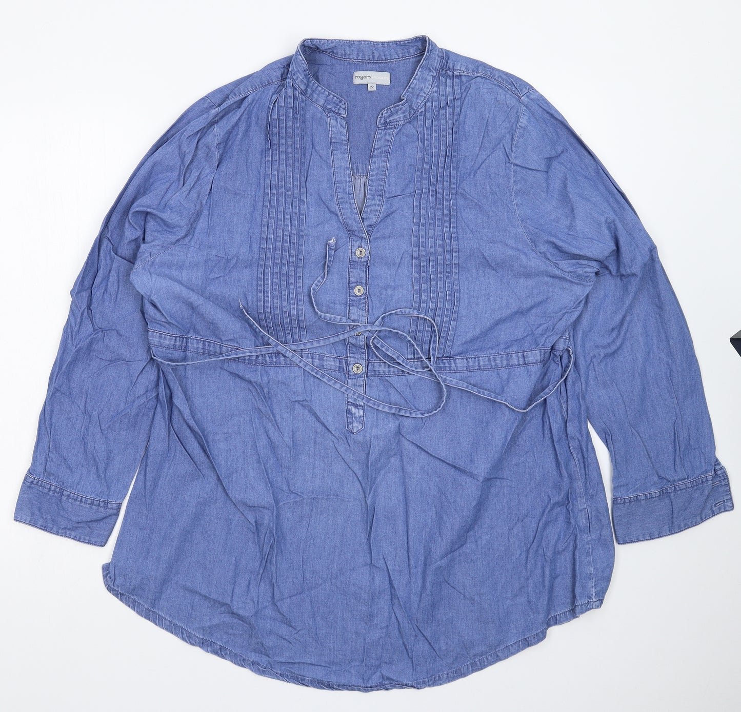Rogers & Rogers Womens Blue  Denim Shirt Dress  Size 22