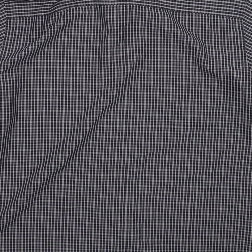 F&F Mens Grey Check   Dress Shirt Size 2XL