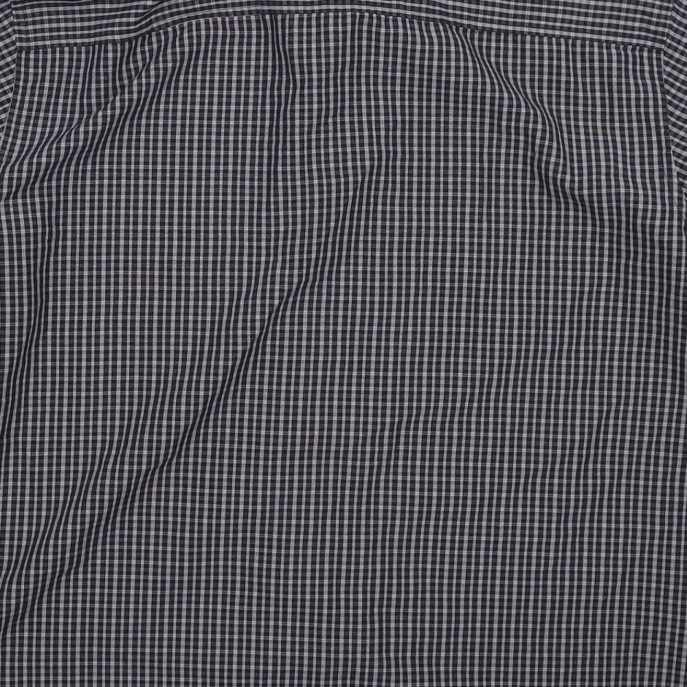 F&F Mens Grey Check   Dress Shirt Size 2XL
