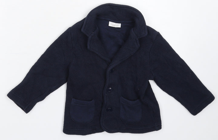NEXT Boys Blue  Knit Jacket Blazer Size 6-9 Months