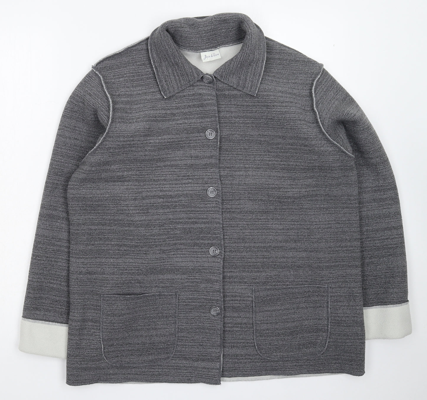 Joie de Vivre Womens Grey  Fleece Jacket  Size M