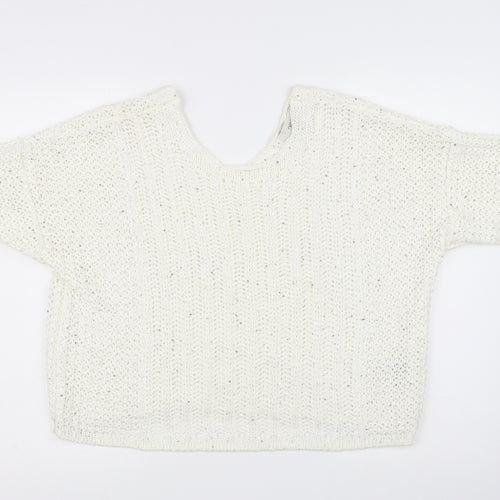NEXT Womens White   Pullover Jumper Size M