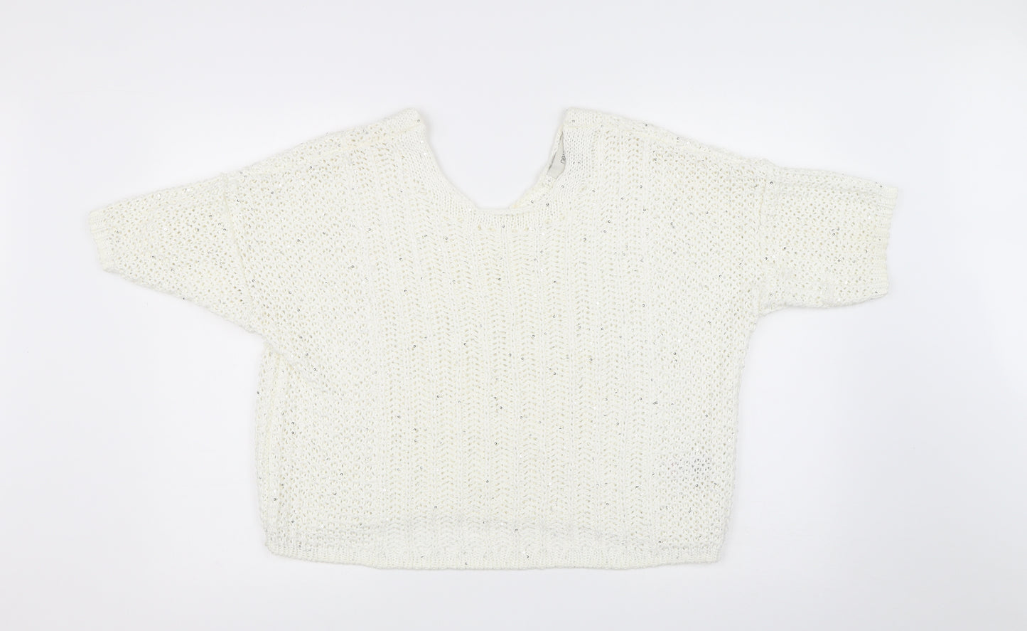 NEXT Womens White   Pullover Jumper Size M
