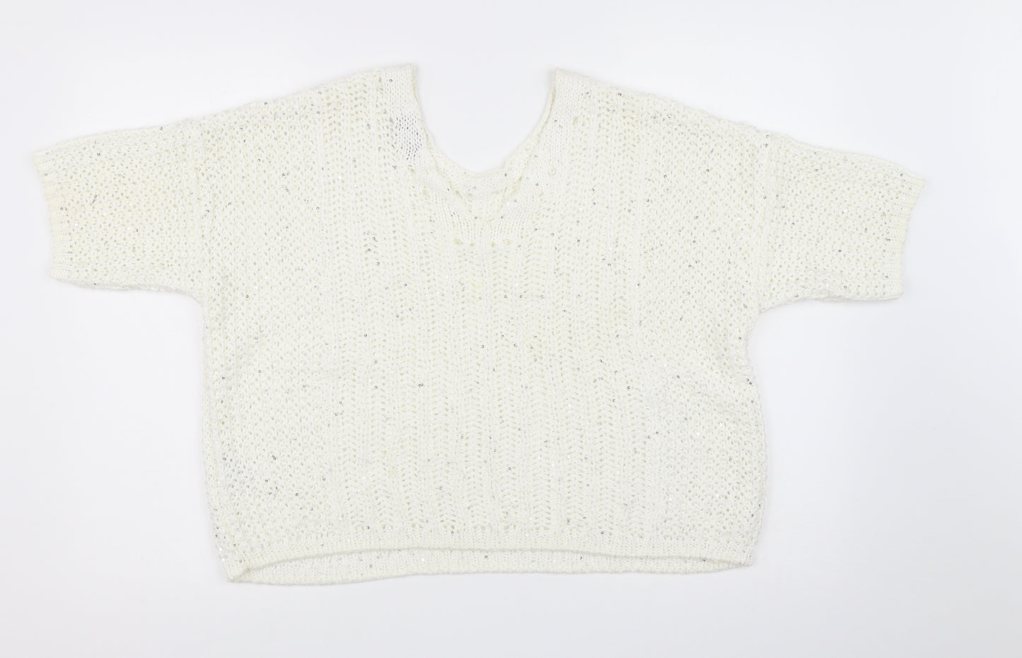 NEXT Womens White   Pullover Jumper Size M
