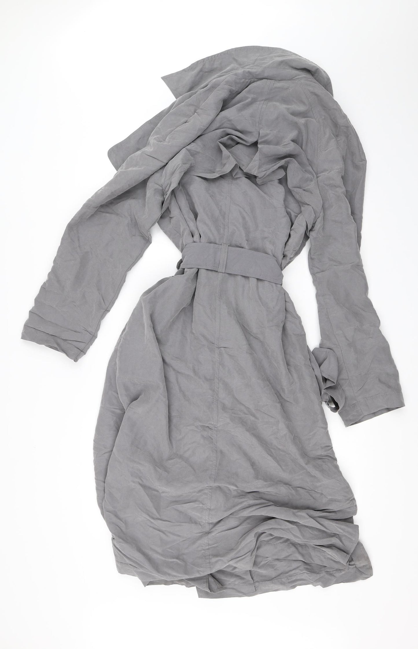 Laura Ashley Womens Grey   Trench Coat Coat Size 12