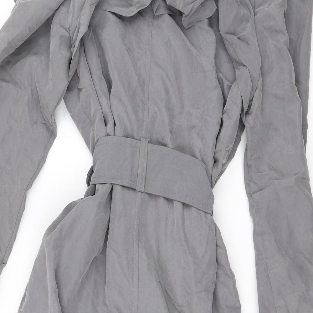 Laura Ashley Womens Grey   Trench Coat Coat Size 12
