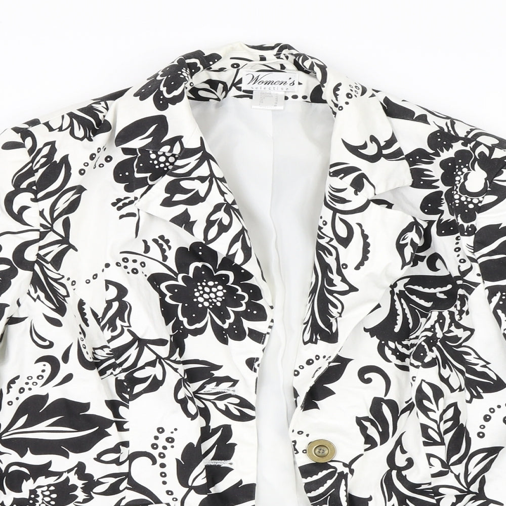 Womans Secret Womens Multicoloured Floral  Jacket Blazer Size 16