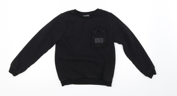 Primark Boys Black   Pullover Sweatshirt Size 8-9 Years