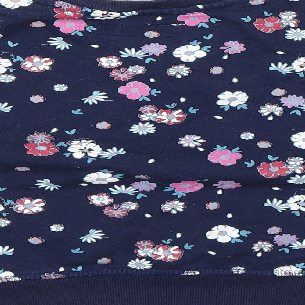 Primark Girls Blue Floral  Pullover Sweatshirt Size 3-4 Years