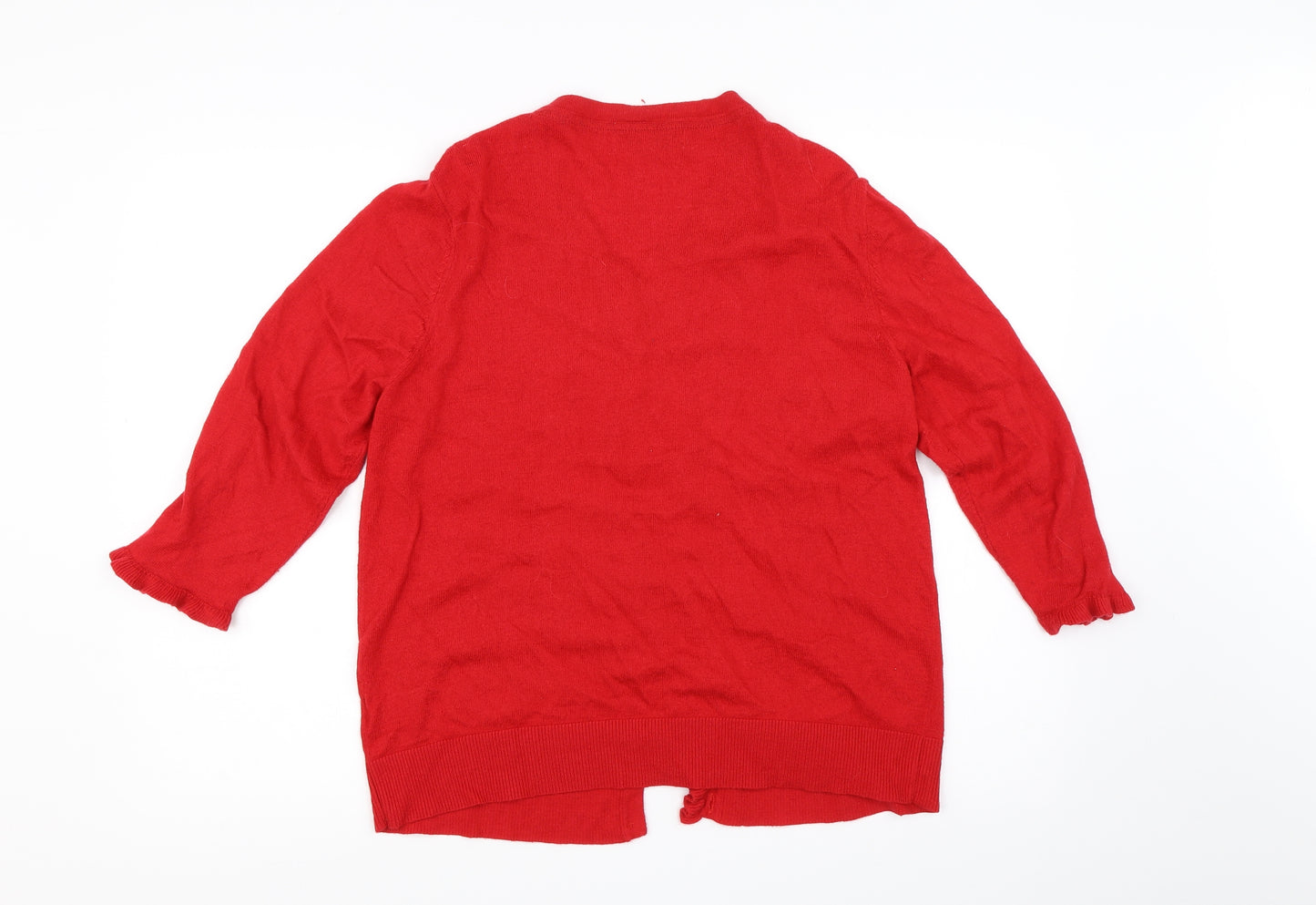 Dickins & Jones Womens Red   Cardigan Jumper Size L