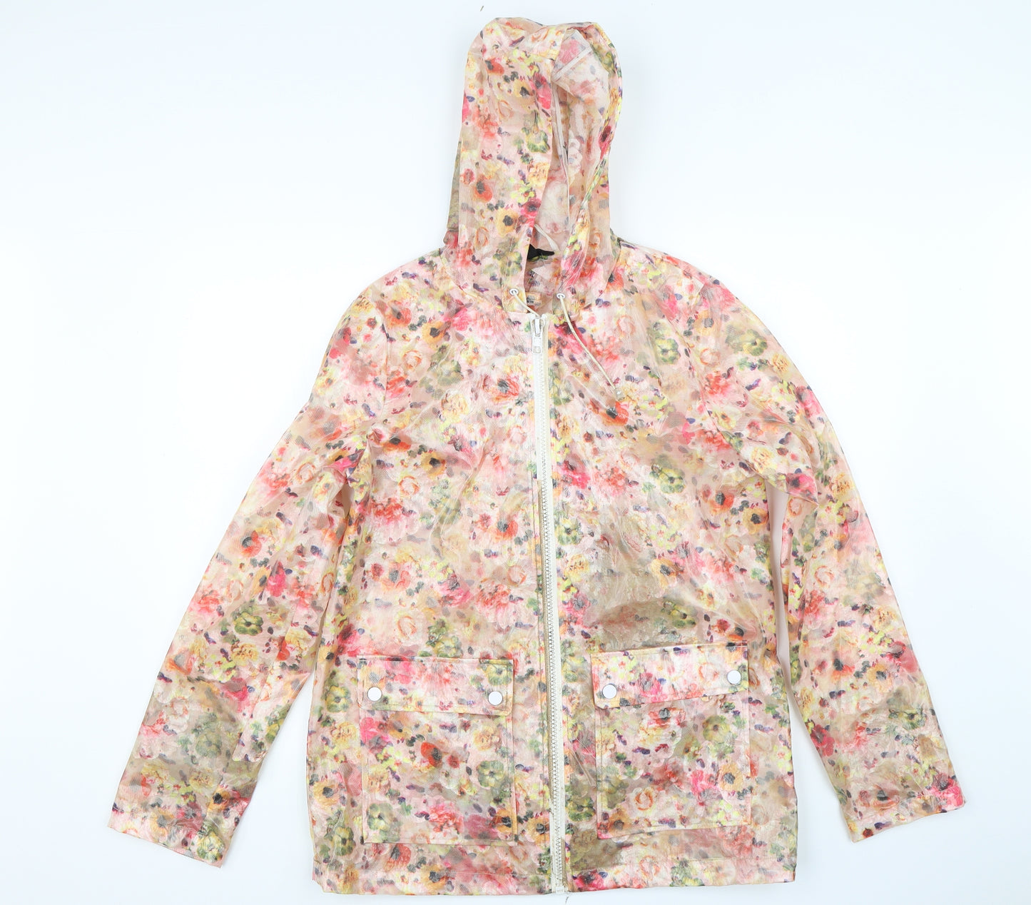 Topshop Womens Multicoloured Floral  Rain Coat Coat Size 12