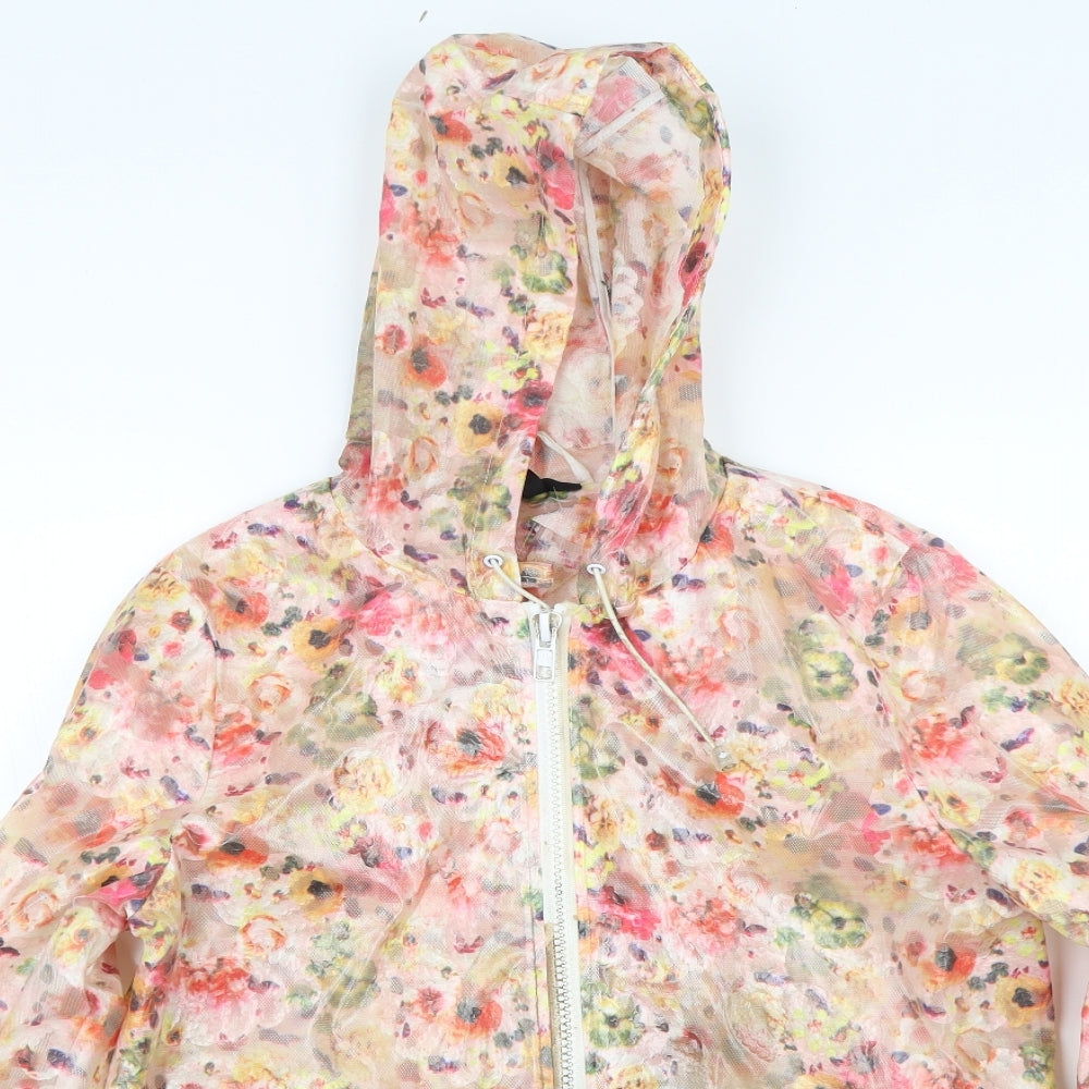 Topshop Womens Multicoloured Floral  Rain Coat Coat Size 12