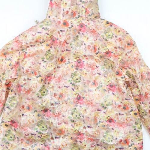 Topshop Womens Multicoloured Floral  Rain Coat Coat Size 12