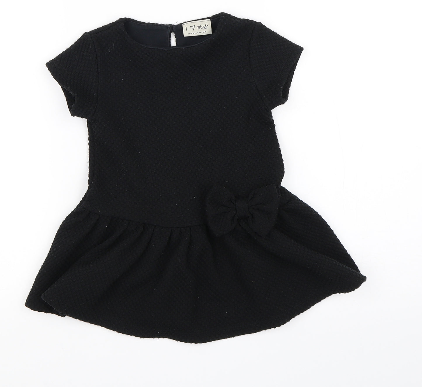 NEXT Girls Black   T-Shirt Dress  Size 12-18 Months