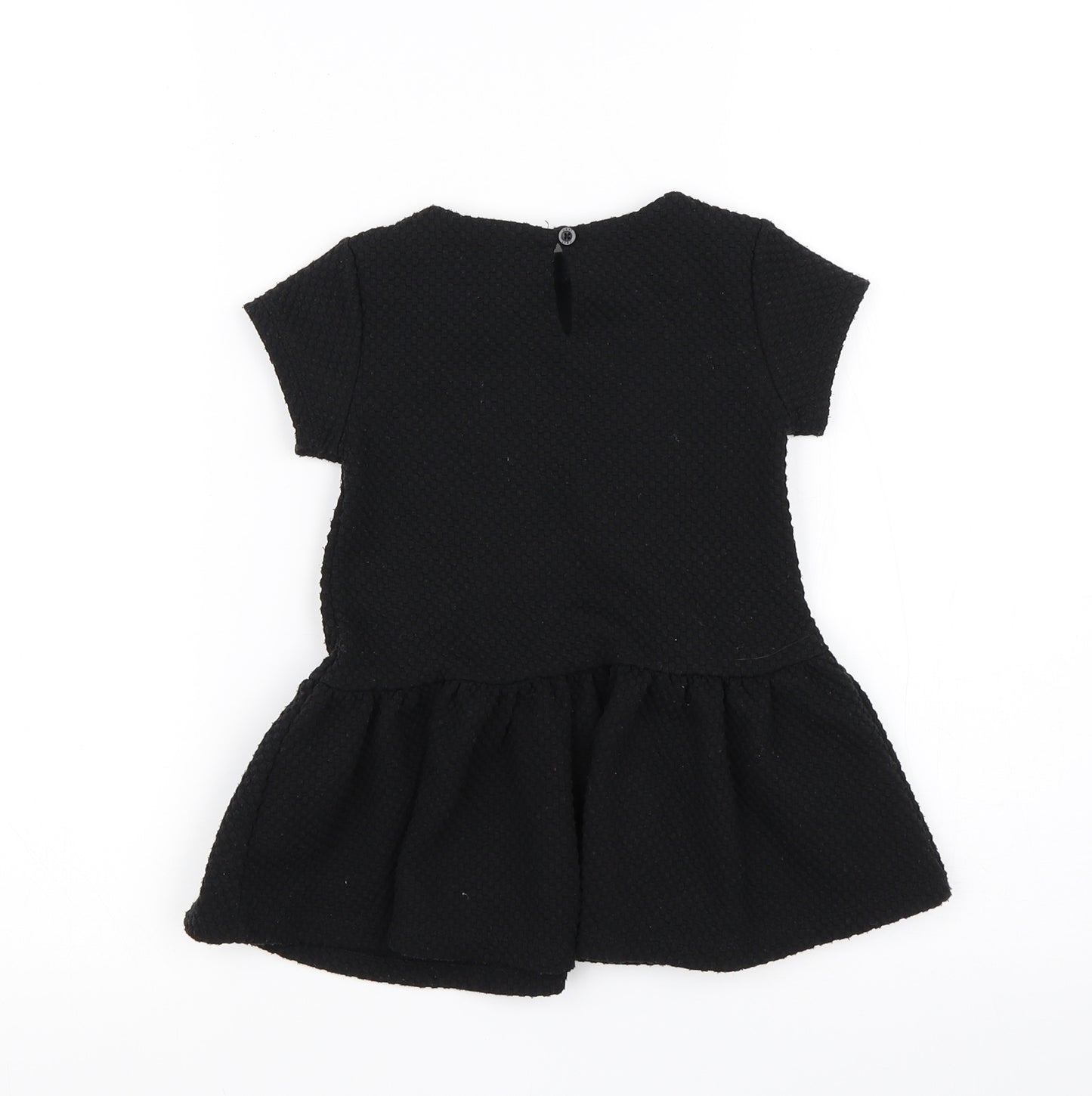 NEXT Girls Black   T-Shirt Dress  Size 12-18 Months