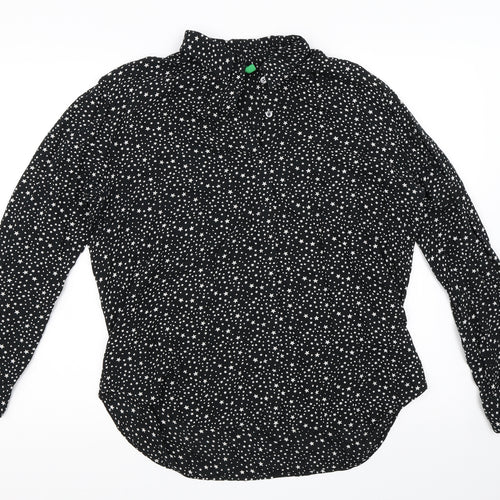 United Colors of Benetton Womens Black   Basic Blouse Size XL