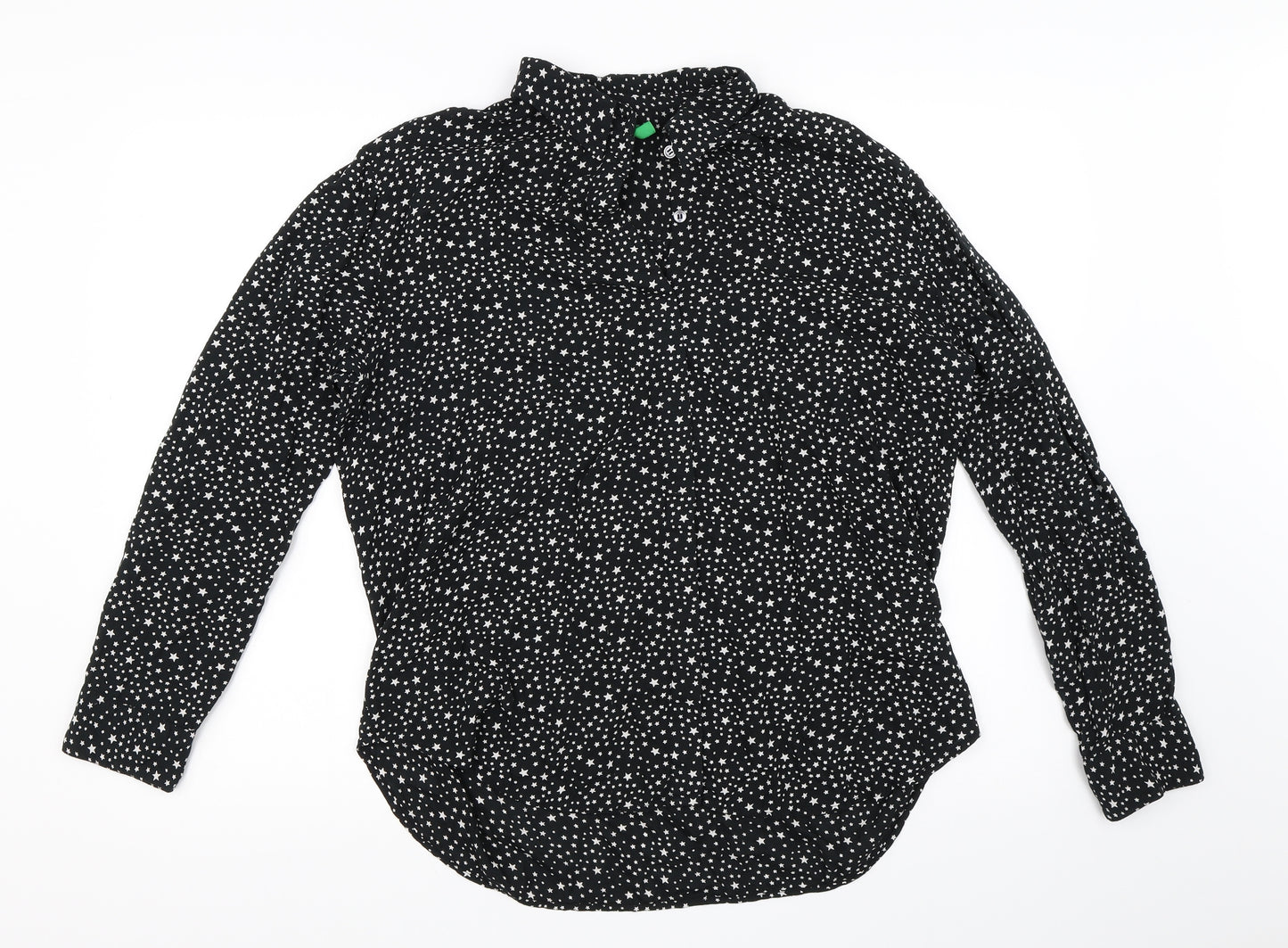 United Colors of Benetton Womens Black   Basic Blouse Size XL