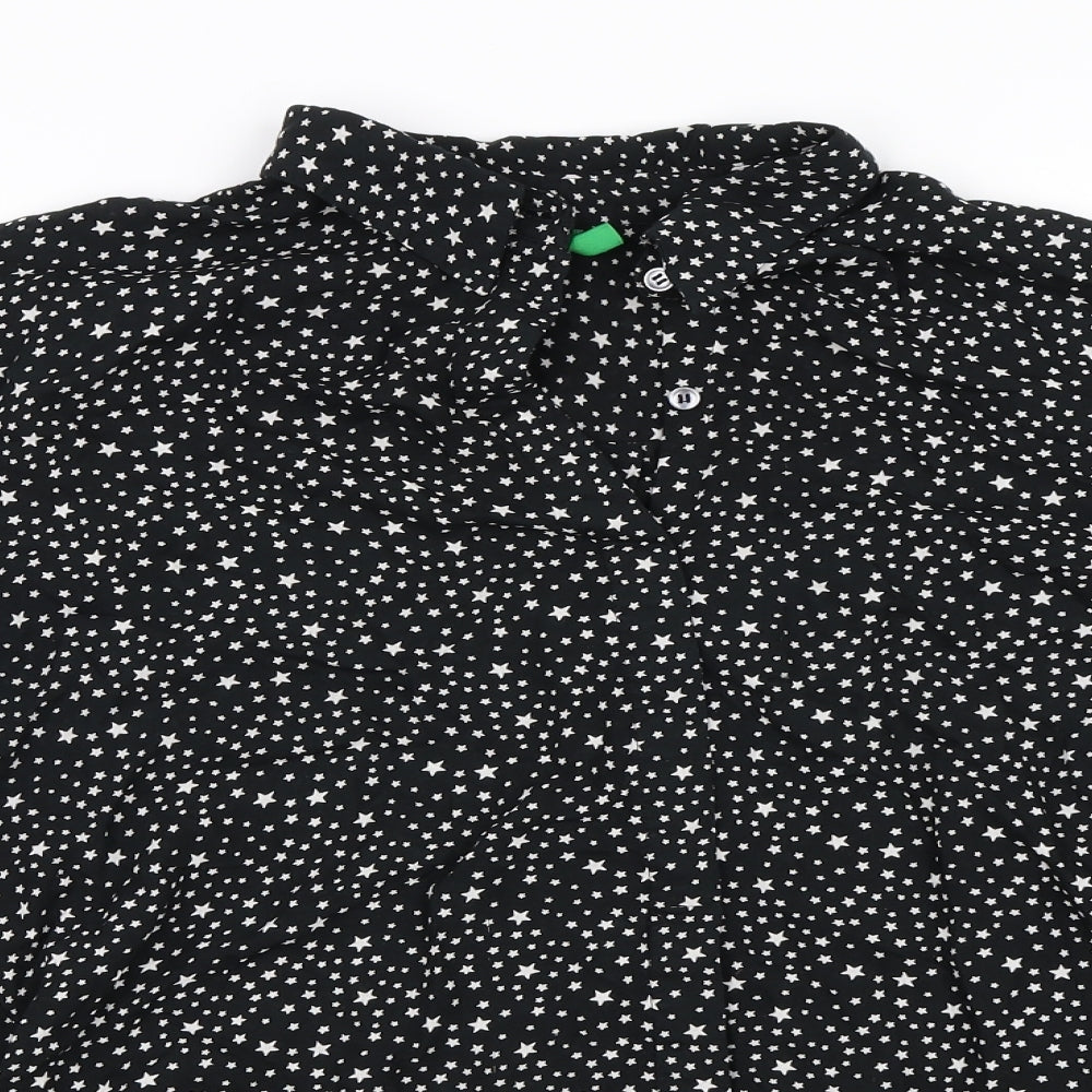 United Colors of Benetton Womens Black   Basic Blouse Size XL