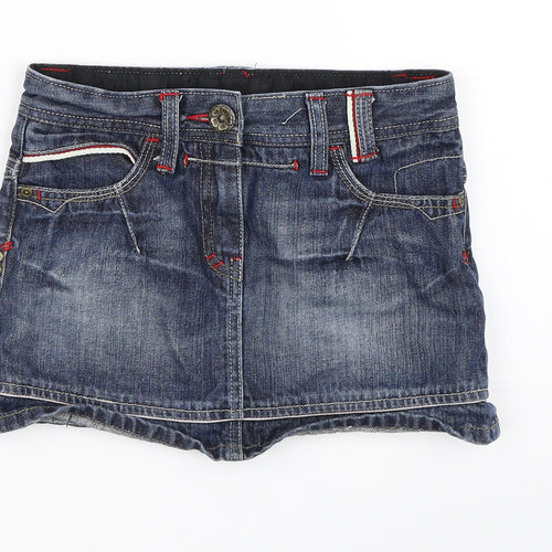 NEXT Girls Blue  Denim Mini Skirt Size 9 Years