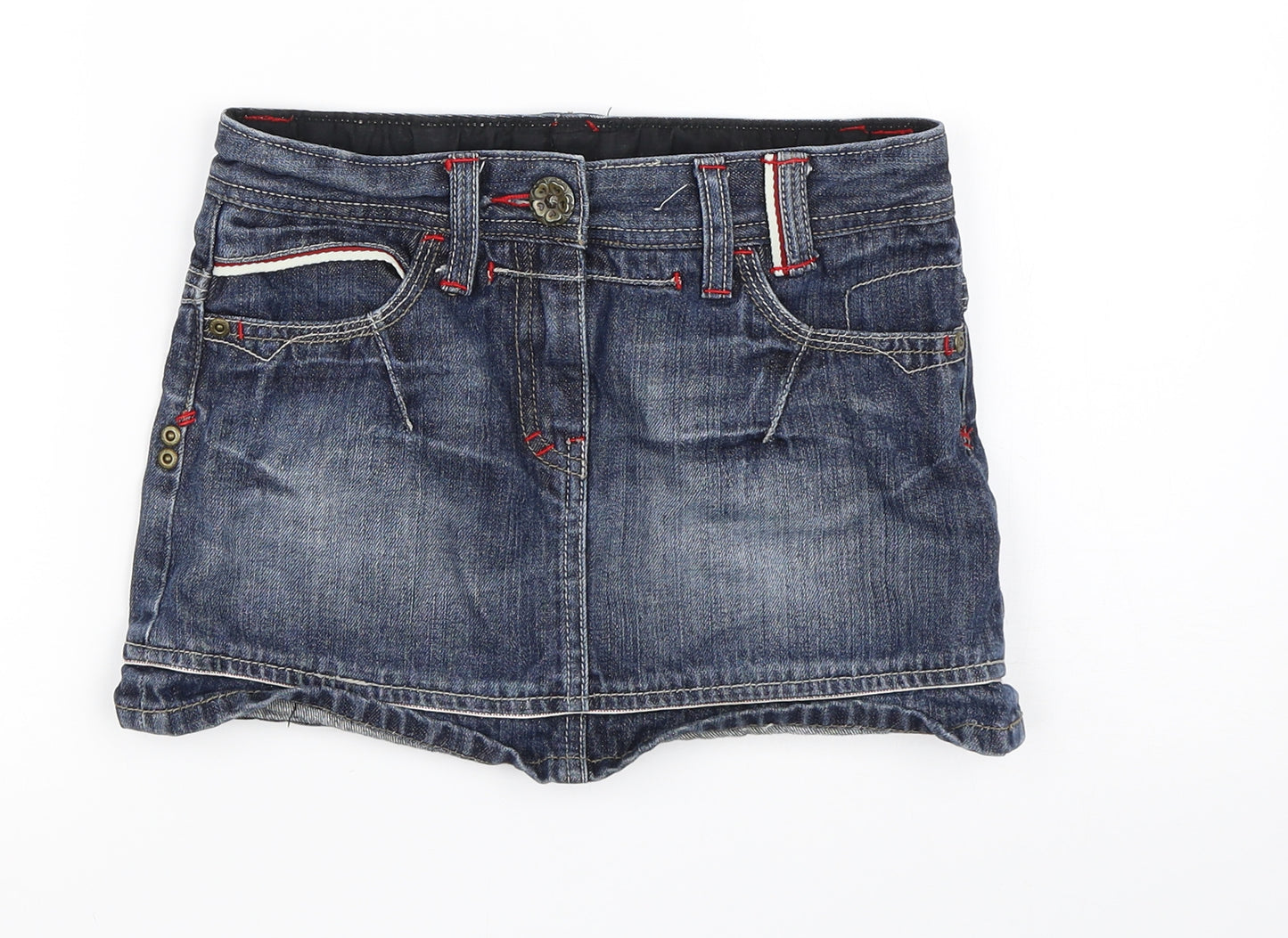 NEXT Girls Blue  Denim Mini Skirt Size 9 Years