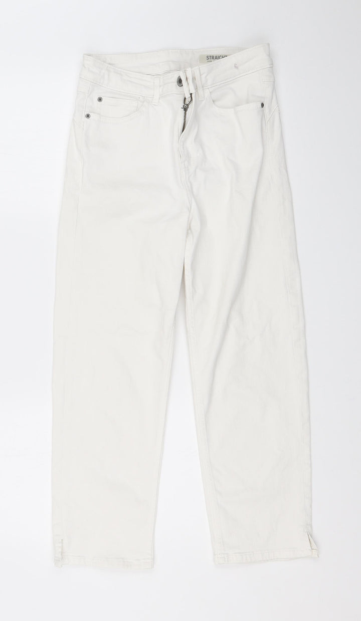 Marks and Spencer Womens White Straight Jeans Size 10 L24 in