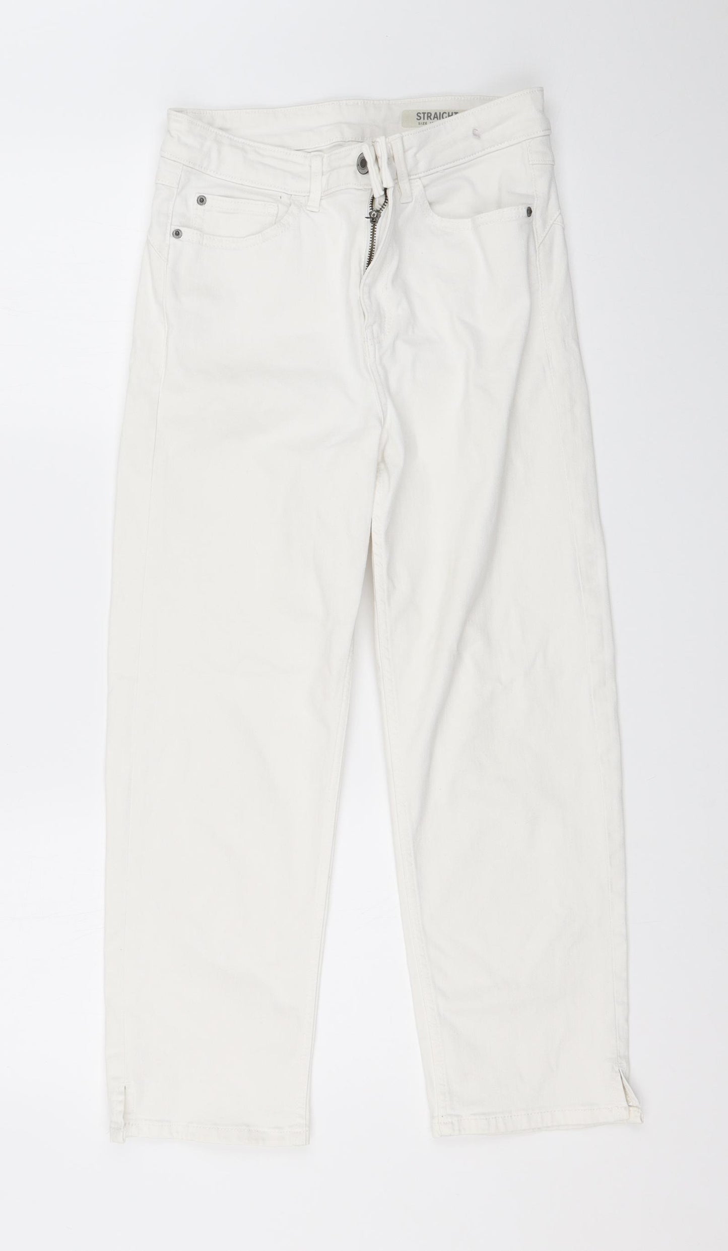 Marks and Spencer Womens White   Straight Jeans Size 10 L24 in