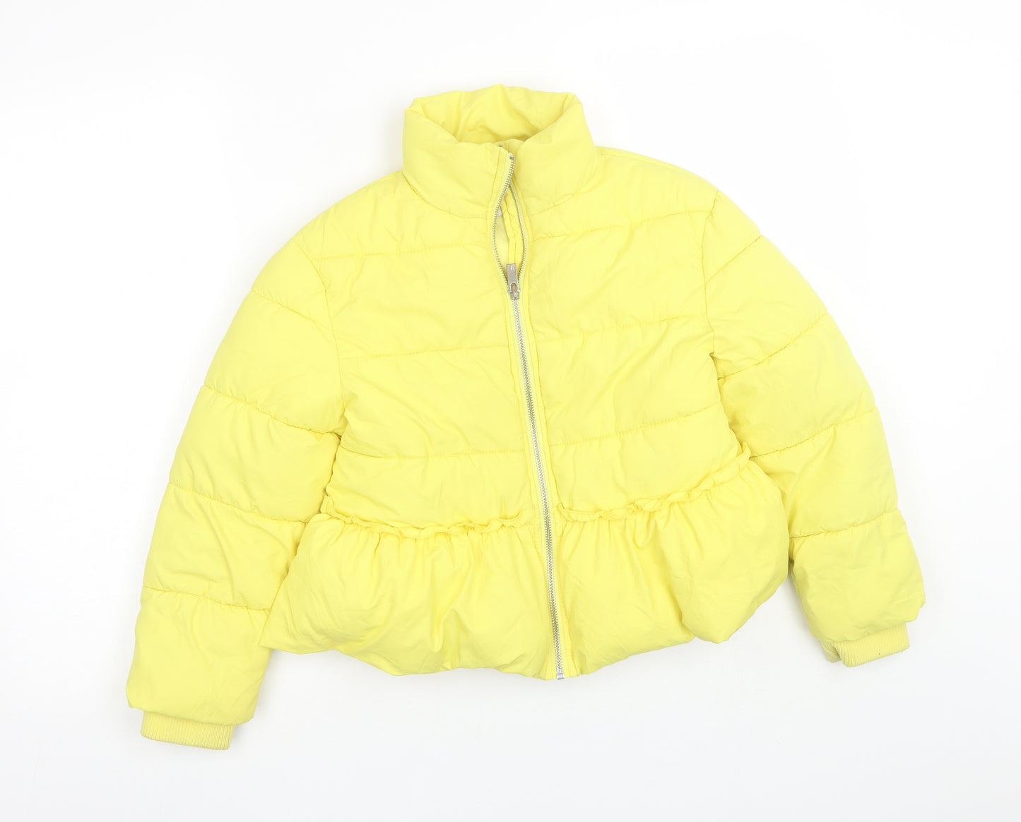 River Island Girls Yellow   Puffer Jacket Coat Size 7-8 Years