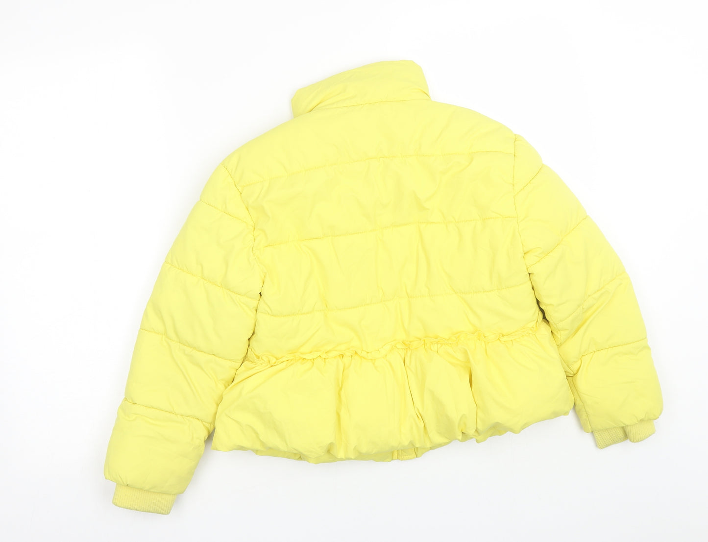 River Island Girls Yellow   Puffer Jacket Coat Size 7-8 Years