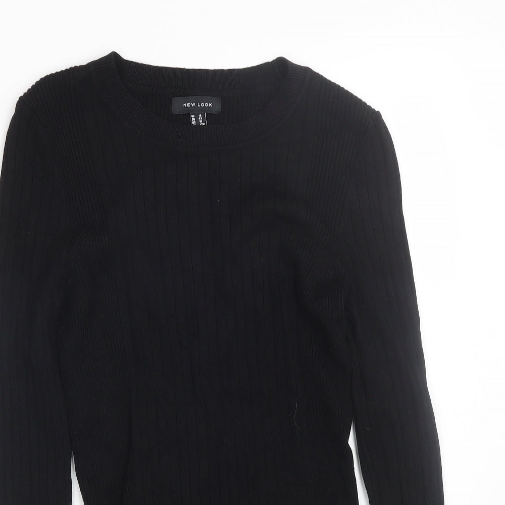 New Look Womens Black   Wrap T-Shirt Size 14