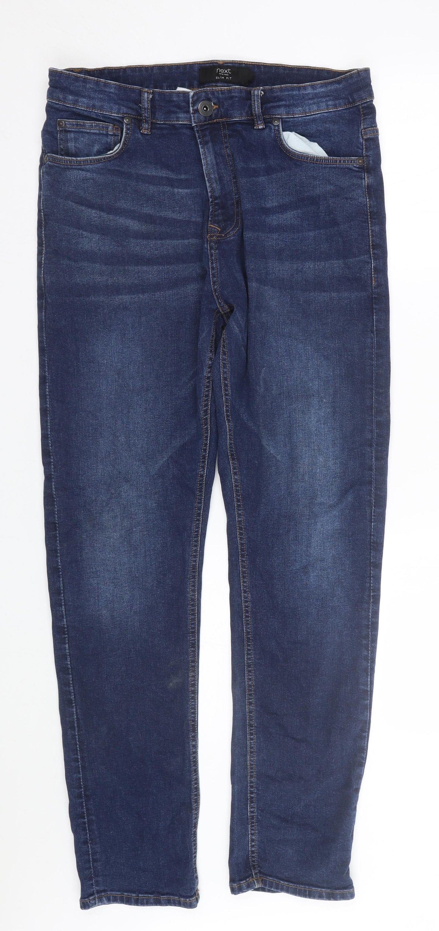 NEXT Mens Blue  Denim Straight Jeans Size 32 L30 in