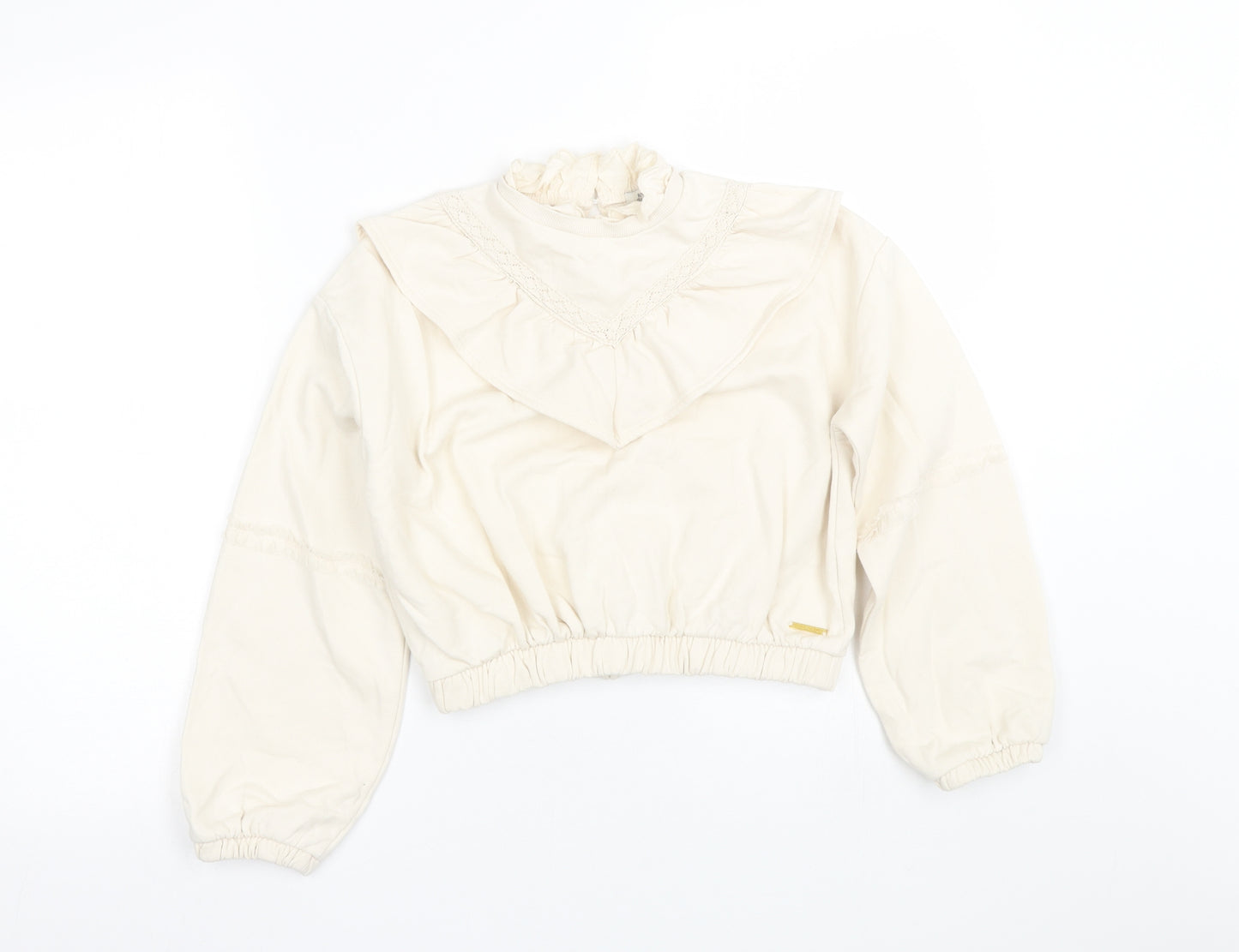 River Island Girls Beige   Pullover Sweatshirt Size 9-10 Years