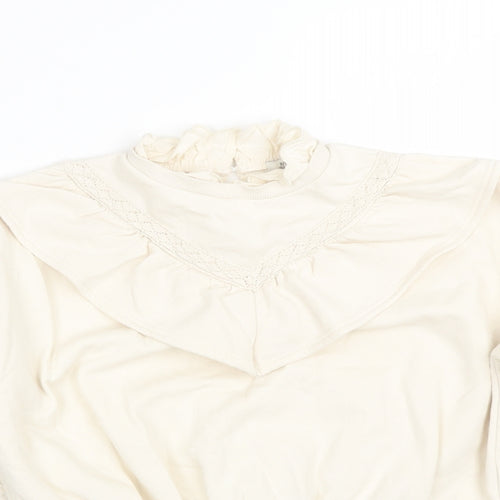 River Island Girls Beige   Pullover Sweatshirt Size 9-10 Years