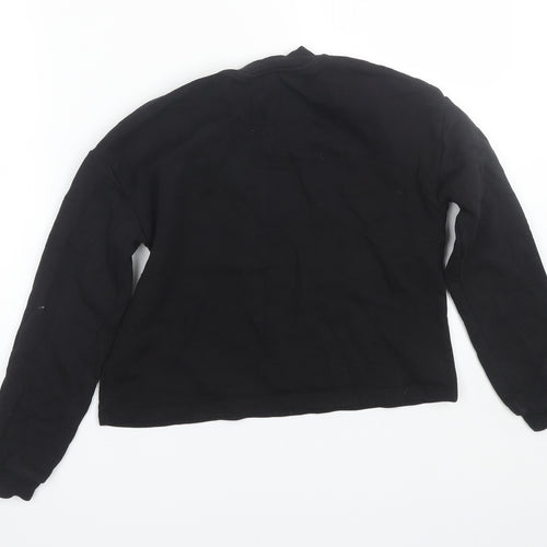 River Island Girls Black   Pullover Sweatshirt Size 9-10 Years