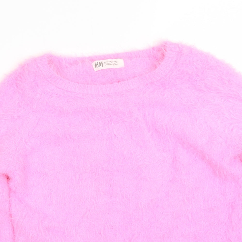 River Island Girls Pink   Pullover Jumper Size 9-10 Years