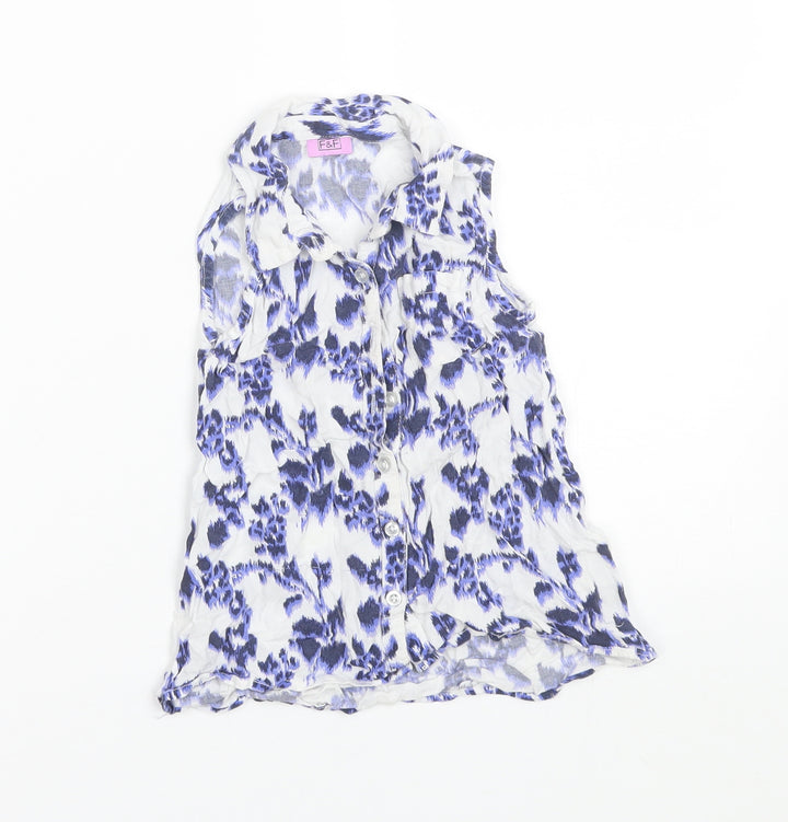 F&F Girls Blue   Basic Button-Up Size 3-4 Years