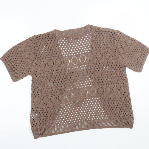 CHIC Womens Brown   Cardigan Jumper Size S