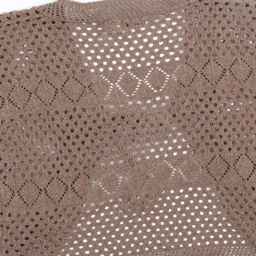 CHIC Womens Brown   Cardigan Jumper Size S