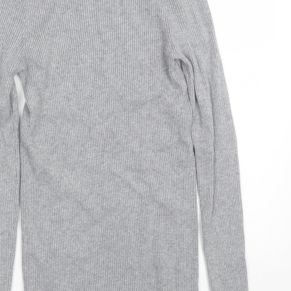 M&S Womens Grey   Wrap T-Shirt Size 8