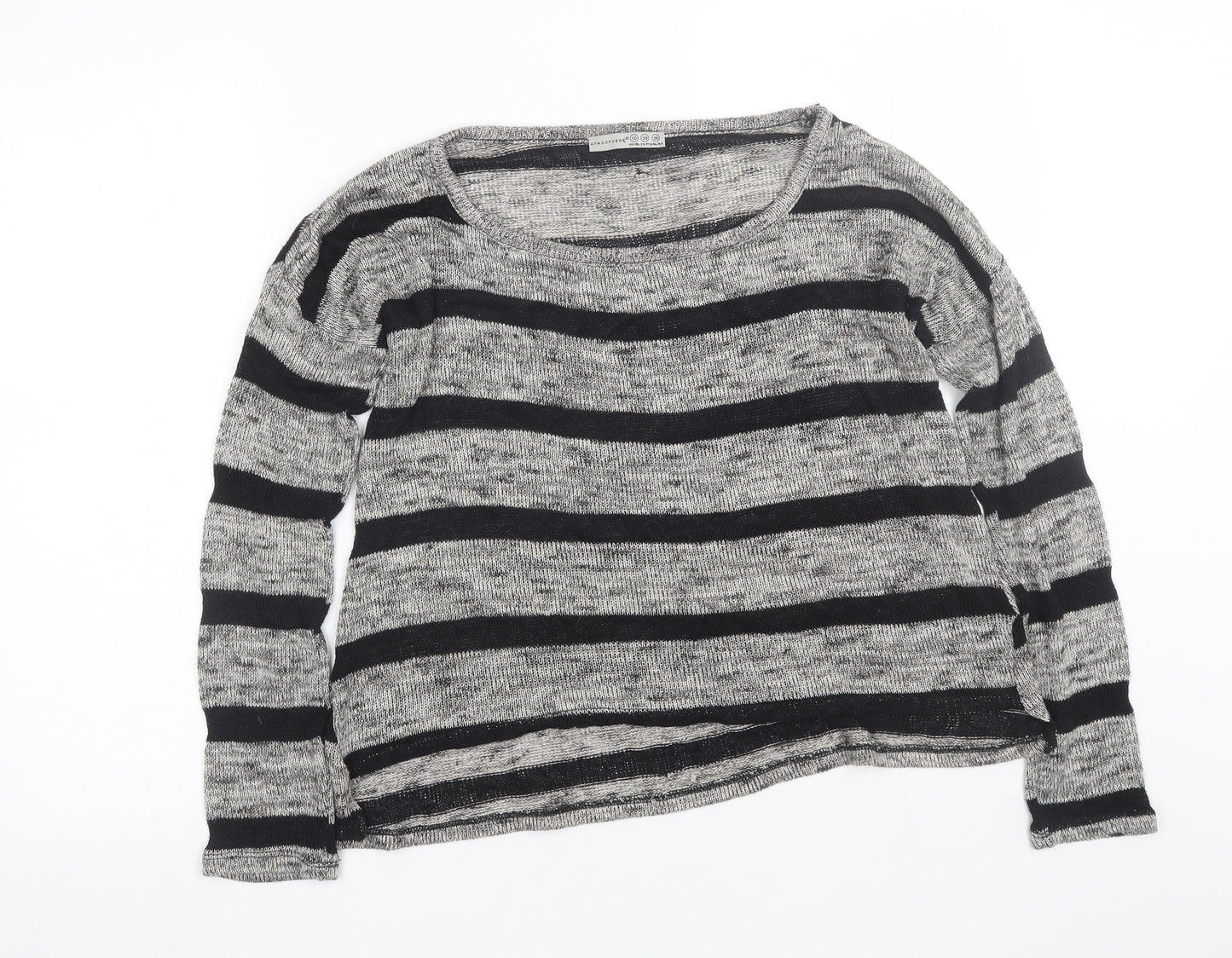 Atmosphere Womens Grey Striped  Pullover Jumper Size 10