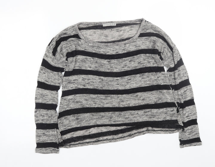 Atmosphere Womens Grey Striped  Pullover Jumper Size 10