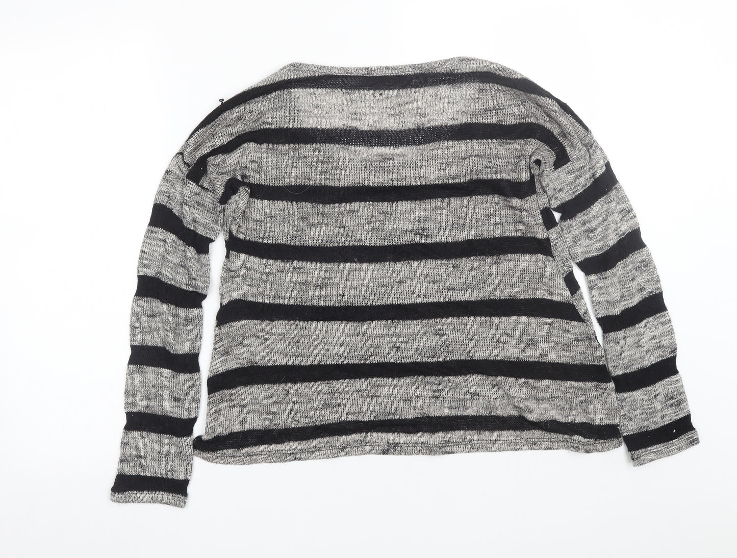 Atmosphere Womens Grey Striped  Pullover Jumper Size 10