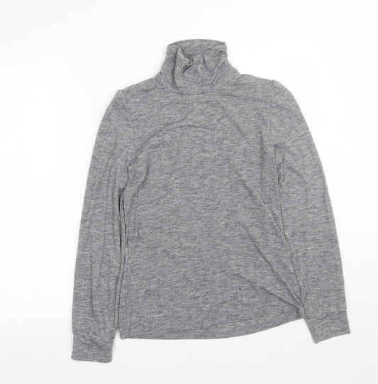 Front view of Next women’s grey wrap t-shirt, size UK 6