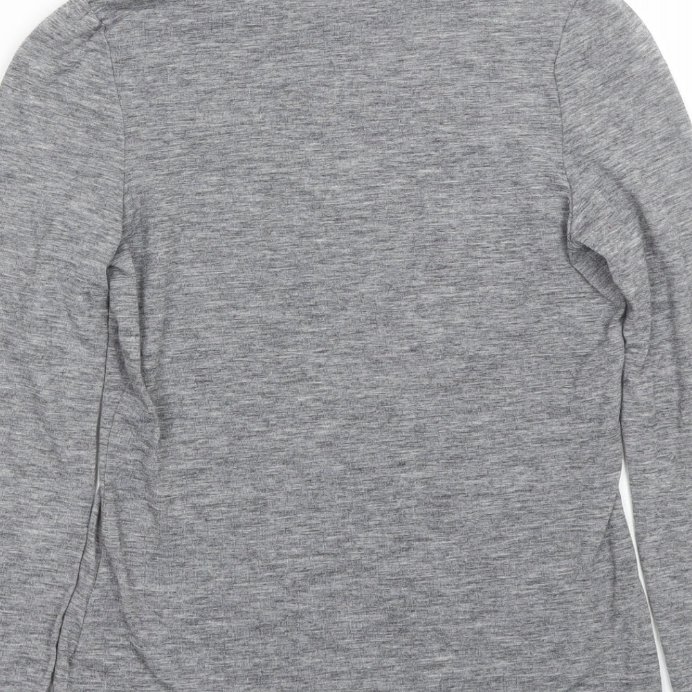 NEXT Womens Grey   Wrap T-Shirt Size 6
