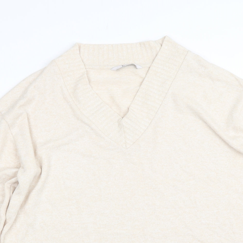 TU Womens Beige   Basic T-Shirt Size 14