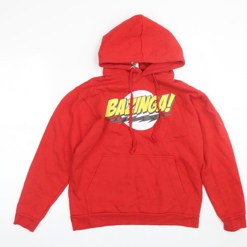 Stars & Stripes Mens Red   Pullover Hoodie Size S  - big bang theory