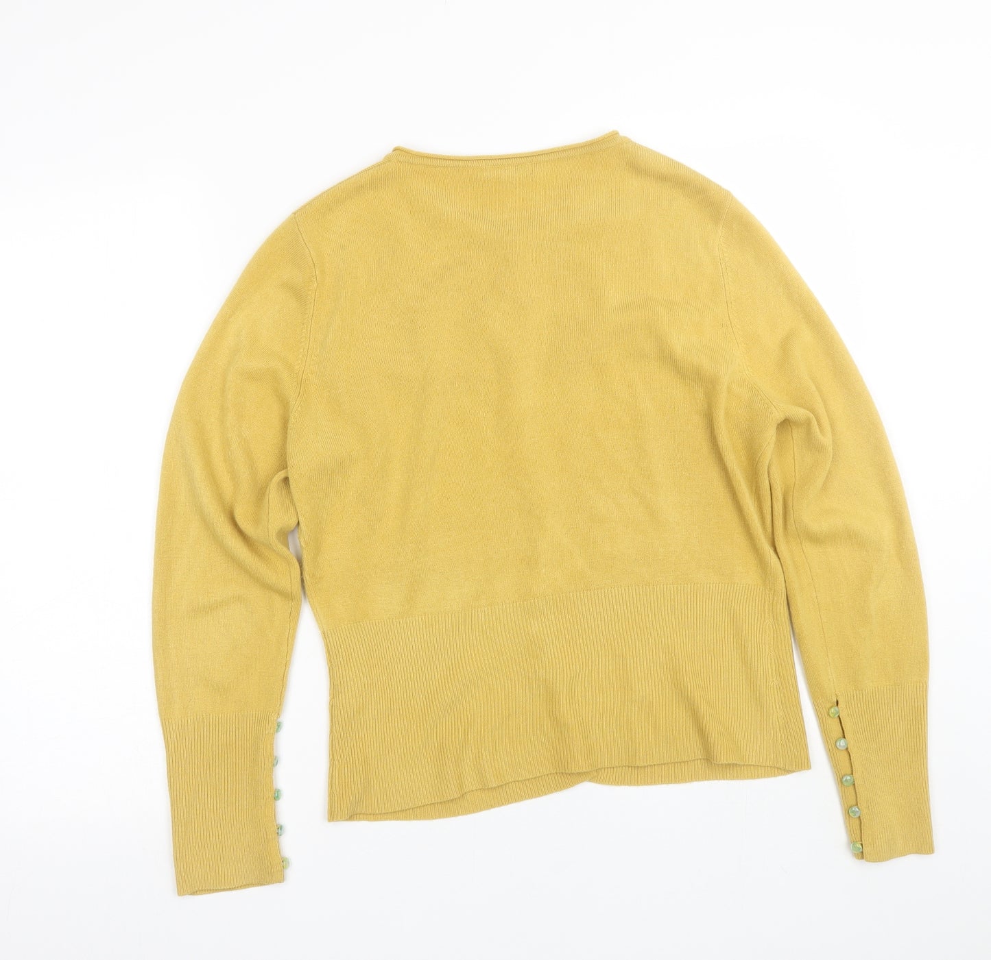 Per Una Womens Yellow   Cardigan Jumper Size 16