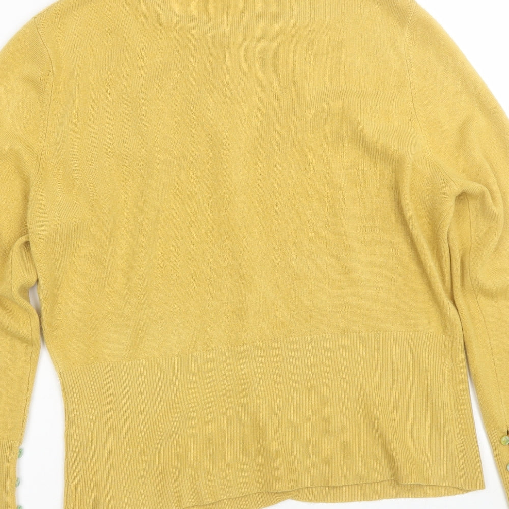 Per Una Womens Yellow   Cardigan Jumper Size 16